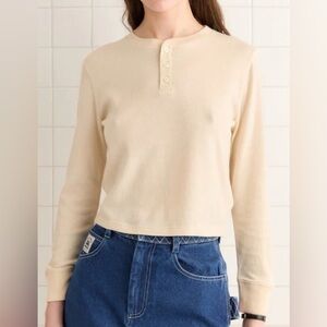 Bode Campus Henley BODE Long sleeve Back Logo Shirt $550. NWT. Pick Size